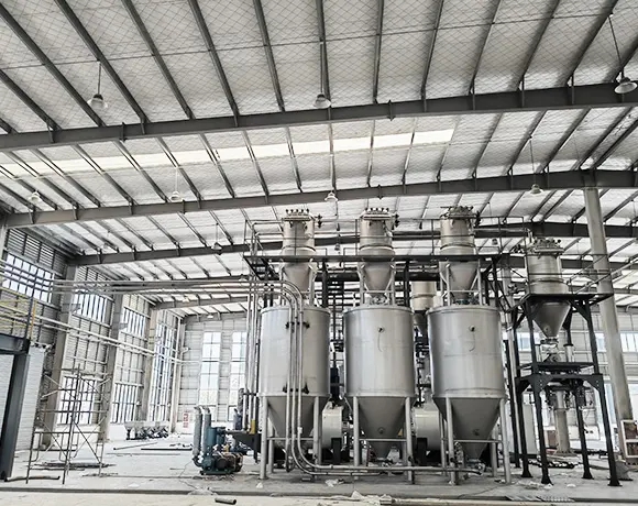 Convrying of plastic raw material for plastic pipe plant