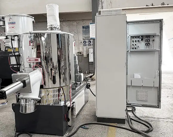 For mixing PVC resin powder with other additives