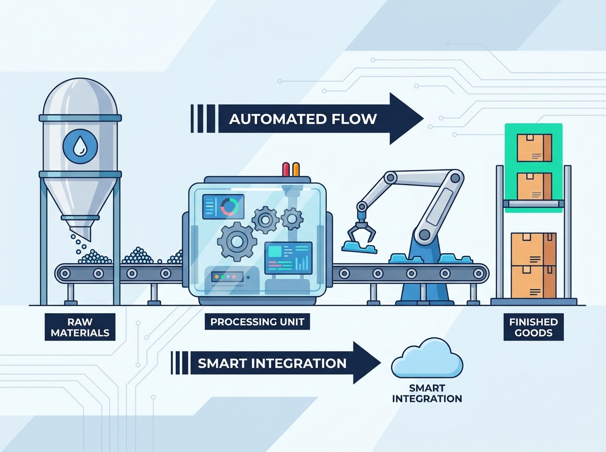 Automatic Material Handling System in a Plastic Factory